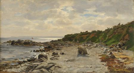 Eduard Gaertner Seashore Sweden oil painting art
